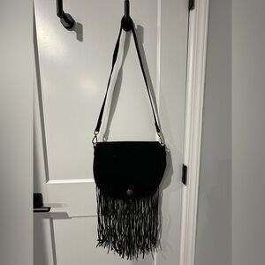 H&M Black Crossbody Bag with Fringe